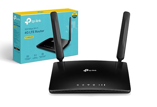 TP-Link TL-MR6400 - Router 4G LTE WiFi (Cat 4), Velocidad hasta 300 Mpbs, MicroSim, Puerto Ethernet LAN/WAN, Antena Desmontable, sin configuración, Compatible con Todos los operadores, Color Negro TP-Link TL-MR6400 - Router 4G LTE WiFi (Cat 4), Velocidad hasta 300 Mpbs, MicroSim, Puerto Ethernet LAN/WAN, Antena Desmontable, sin configuración, Compatible con Todos los operadores, Color Negro