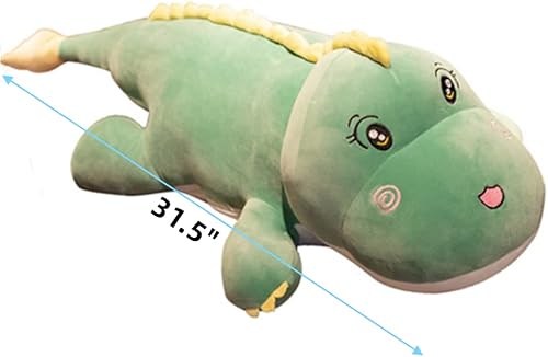 Miniatura 3 de Almohada de peluche de dinosaurio, bonita muñeca de animales de peluche de dinosaurio, almohada suave de peluche de dibujos animados para dormir