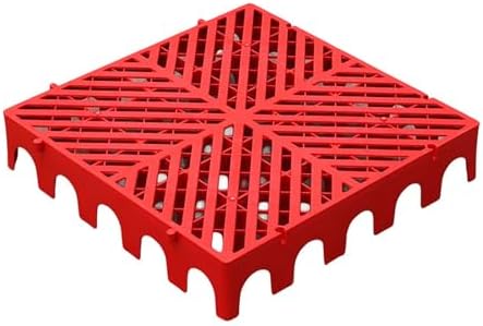 Durable Lightweight Interlocking Plastic Pallets & Moisture-Proof Storage Pads - Ideal for Cold Storage, Garages, Patios, Basements - Blue Floor Tiles for Easy Organization