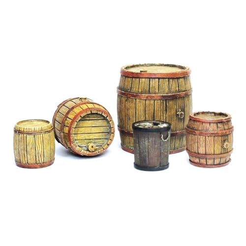 Lot de 5 Pots en Bois Vallejo SC225 1/35 pour décors de maquettes