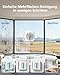 GNOVEL Starker Fensterroboter mit 8000Pa Saugkraft, 4-in-1 Reinigungsmodi, 15-Fach Sicherheitssystem & 180mL Tank, Auto-Sprühtechnik, für streifenfreie Fenster, Glasfassaden & Spiegel