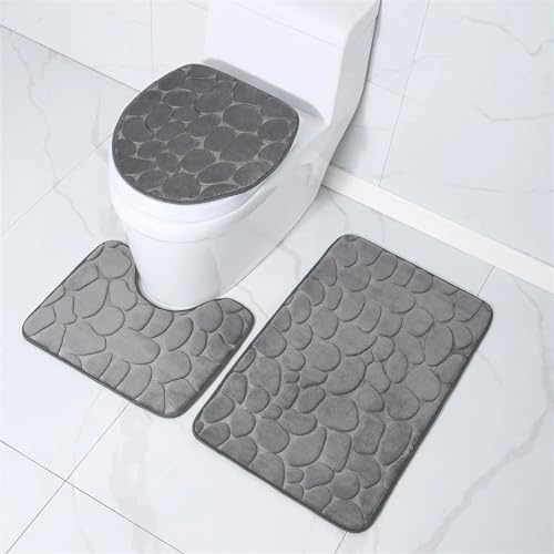 Tapis de douche rouge à galets pour une décoration de baignoire cosy - 4
