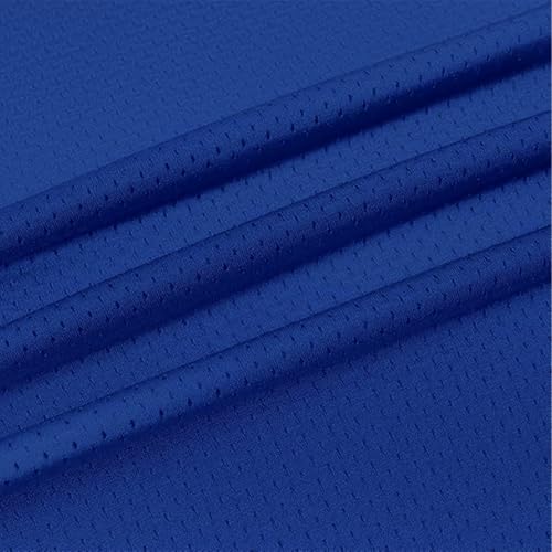 UNLC Classic Blank Hockey Jersey with Stripes – Authentic Stitched, Breathable Mesh and Durable Polyester, Blue, 2X-Large