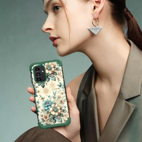 Hocase for Samsung Galaxy A13 5G Case, Teal Blue Flowers by Hocase - Used condition - Image 4