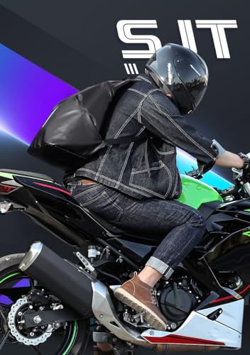 mjmoto Mochila de motocicleta, refletiva para capacete de motocicleta para homens e mulheres, mochil