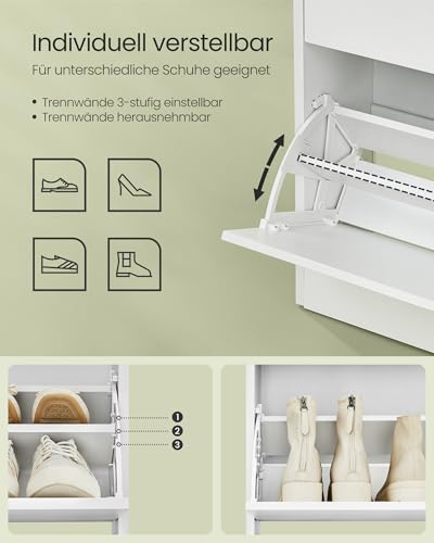 Schuhschrank Vasagle mit 2 Klappen für bis zu 16 Paar Schuhe