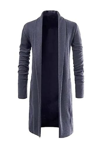 Cardigan Masculino Kimono Sobretudo Blusa Konoa (as2, alpha, x_l, regular, regular, Grafite)