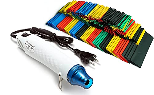 Heat Shrink Tubing Kit, Mini Heat Gun + 328 PCS Heat Shrink Wrap Tube　2:1.