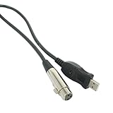 HDE USB Microphone Cable for Karaoke Microphone USB Male to XLR Female Mic Cables for Microphones Recording Singing Karaoke (10 ft)