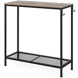 ETELI Console Table 2 Tier Narrow Entryway Table with Storage Behind Sofa Couch Side Table Small Hal