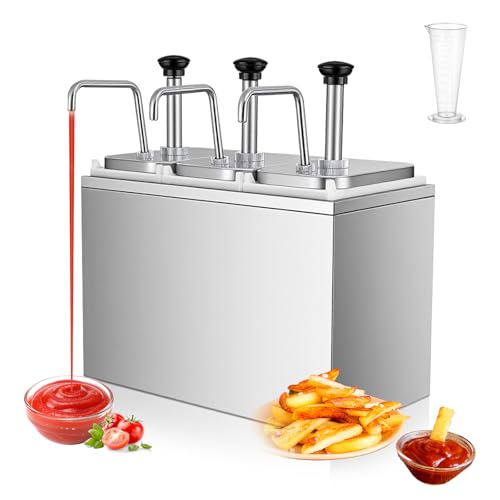 Stainless Steel Ketchup Pump Dispenser (3 Pack)