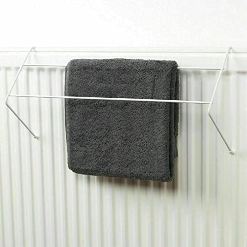Q&H 2 Tier Clothes Radiator Airer for Indoor Limited Laundry Space - Portable 50cm Washing Line Balcony Cloth Drying Rack - Lightweight Non-Slip Airers Rubber Feet Cap Easy To Install Rail (2) - Image 3