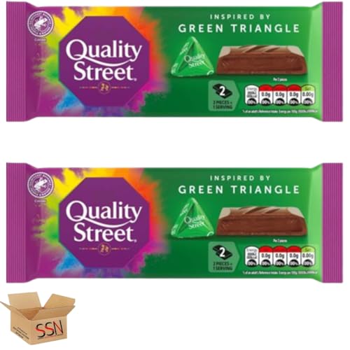 Quality Stret Green Triangle Bar 84g, 2x Packs