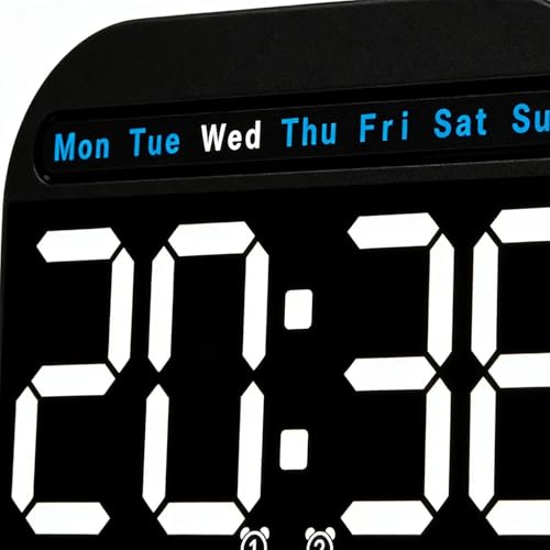 Horloge murale numérique LED avec télécommande pour un salon moderne - 8