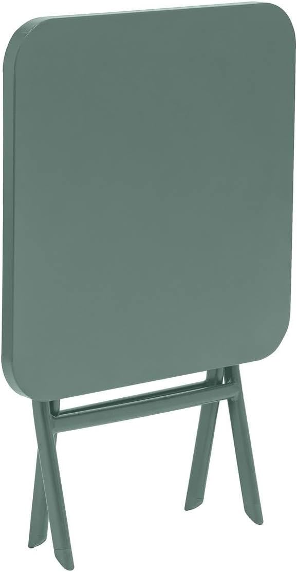 Hespéride Greensboro Square Garden Side Table Olive Green 40 x 40 cm Epoxy Treated Steel
