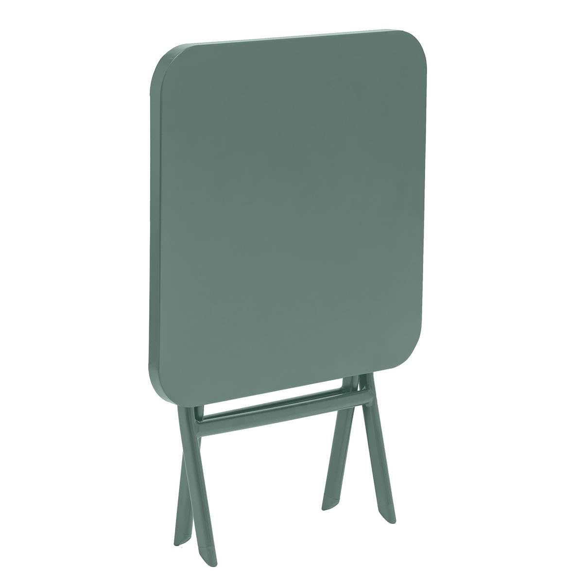 HESPERIDE - Table d'appoint de Jardin Carrée Greensboro Vert Olive - 40 x 40 cm - Acier Traité Epoxy Antirouille