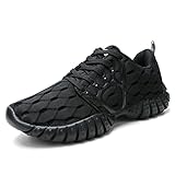 ALEADER Women's Lightweight Mesh Sport Running Shoes Carbon Black 10 D(M) US