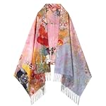 Umjetnost Soft Cashmere Feel Scarf For Women Winter Warm Scarves Large Shawl Wrap Monet Van Gogh Art Print - Image 2