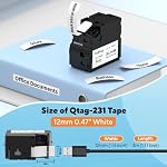 Labelife Label Tape Compatible with Brother Btag-231 Label Maker Tape 12mm | Black on White Compatible with P touch PT-N10 PT-N20 PT-N25BT Labeler, 3 Packs