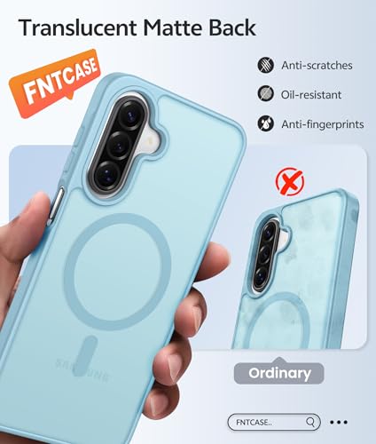 Image of FNTCASE for Galaxy A17 /A16 5G Phone Case: for Samsung A17 Cases [Compatible with Magsafe] [Screen Protector] Matte Translucent Military Grade Protection for Samsung A 17 & A 16 4G Cover - Teal