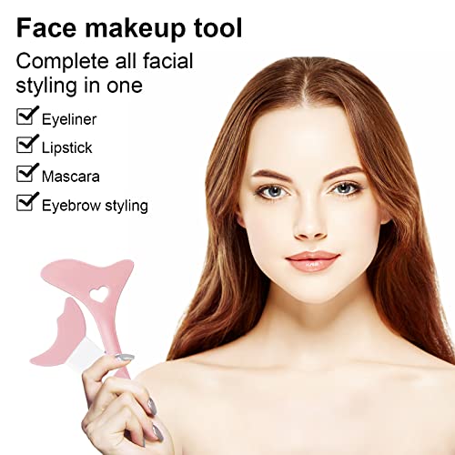 Sumeitang Mascara Shield Applicator Guard Pads + Eyeliner Stencils Makeup Aid Tool, 3 In 1 Eyelash, Eyeshadow, Eyeliner Applicator Guide Tool For Makeup, Easy To Use, Suitable For Beginners #TOP1