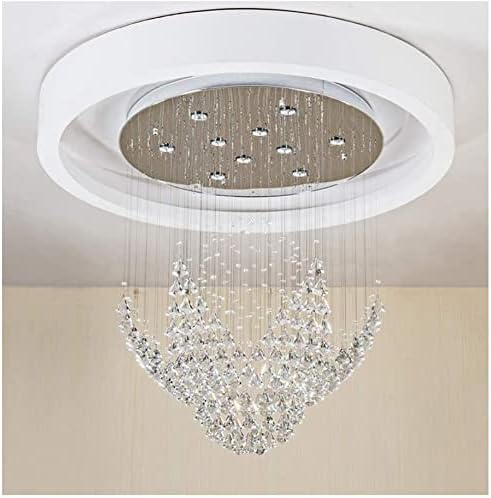 UZOURI Woonkamer Kristallen Kroonluchter Ronde Villa Duplex Trap Lamp Lange Kroonluchter Restaurant Eetkamer Kroonluchter Creatieve Persoonlijkheid(Size:70 * 90cm)