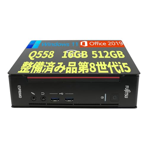 yςݕiz~jp\R ^ FUJITSU Q558/Win 11/MS Office 2019/8i5-8500T/ 16GB/SSD 512GB/USB 3.0/DLGPC̖WIFI/DPΉ/DVDhCu/ݒ