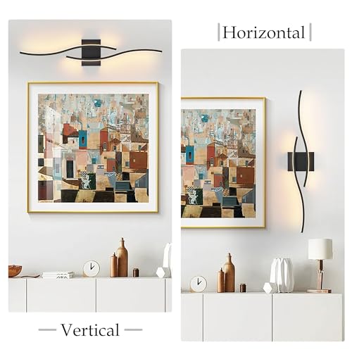 Image of KARTOOSH Hardwired Black Vanity Lights for Bathroom