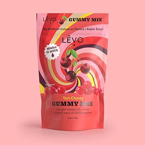 LĒVO Gummy Mix - Tart Cherry - Make Your Own Infused Gummies - Each Bag Makes 64 Gummies - 1 Pack