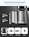 VEVOR 1750W Water Distiller, 0.4Gal/H Distilled Water Maker with Glass Carafe, 4L/1.1Gal Countertop Distiller Machine, 0-99H Time Temp Dual Display, Anti-Dry Design 304 Stainless Steel Still, Grey