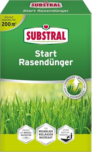 Substral Start Rasendünger für Neuanlagen & Regeneration 4kg Phosphatreicher Dünger für dichtere Grasnarben