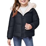 veste doudoune fille 10 ans 【Conception coupe-vent complète】 - Capuche + col montant + poignets/ourlet élastiques offrent plusieurs couches de protection pour bloquer l'air froid et maintenir la chaleur.
