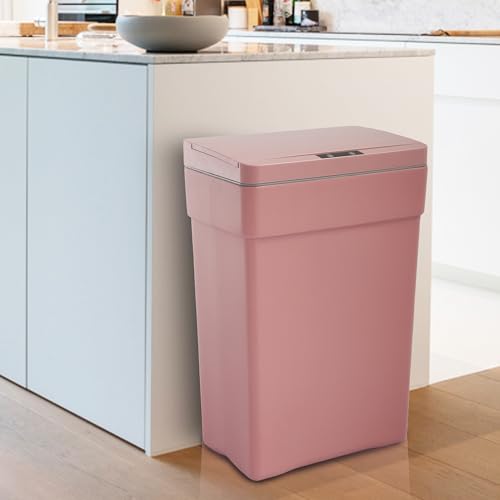 Caneca de basura automática sensor 13 galones rosa