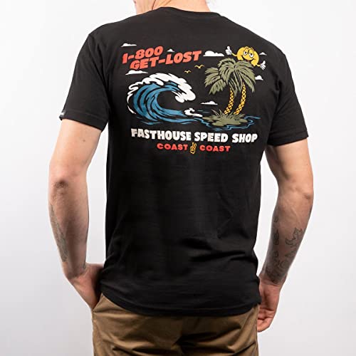 Fasthouse Coast 2 Coast Short Sleeve Tee (Black, Medium) #TOP2