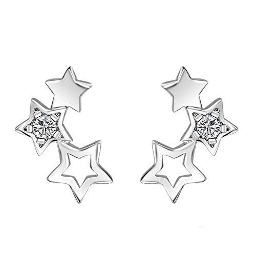 Joyfeel Buy 1 Paare Damen Sterne Ohrstecker Elegante Schlicht Ohrstecker Ohrring Schmuck Geschenk für Damen Cover