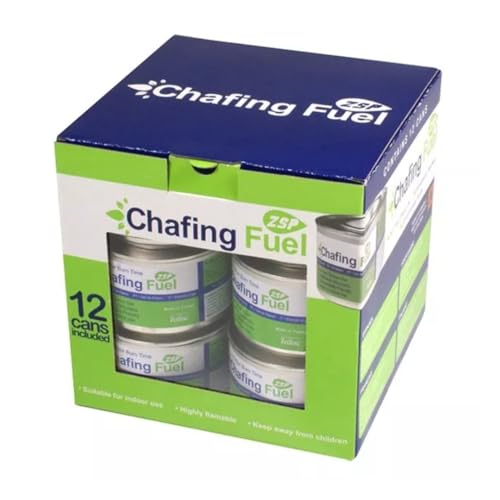 12-Pack of 3.5-Hour Chafing Dish Fuel Gel Cans - Long-Lasting, Clean-Burning, Odourless Heating Tins for Buffets, Catering, and Food Warmers - Suitable for Indoor Use