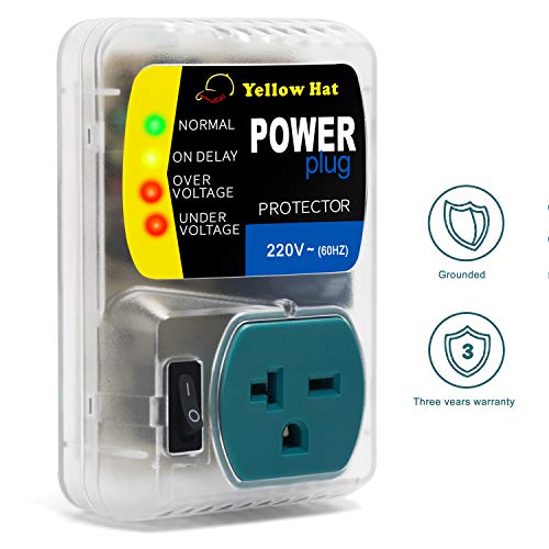 HVAC YELLOW HAT Voltage Protector Brownout 220V60Hz Refrigerator AC Electronic Surge Protector