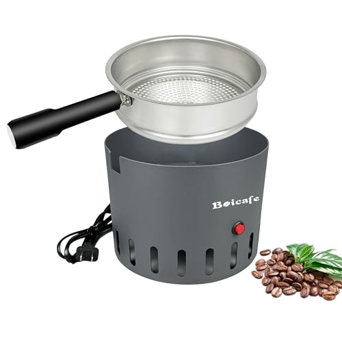 Image of Coffee Bean Cooler Electronic Bean Cooling Machine with 304 Stainless Steel Mesh Two Layers 1.3lb Big Capacity Household Roasting (1 Layer with Handle)