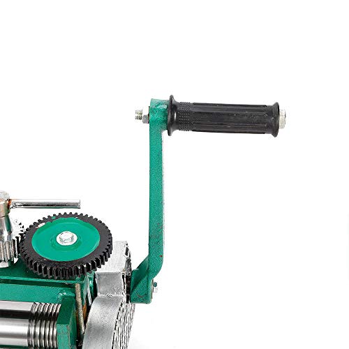 Manual Rolling Mill Machine - 3" Roller Manual Combination Rolling Mill Flatten Machine - Jewelry DIY Tool & Equipments Gear Ratio 1:6 for DIY Jewelers Craft professional (Roll presser: 85mm) - Thumbnail 4