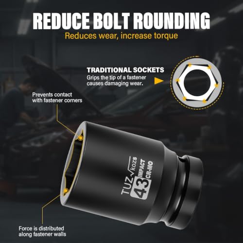 Image of 1 Inch Drive 43mm Deep Metric 6 Point CR-MO Impact Socket