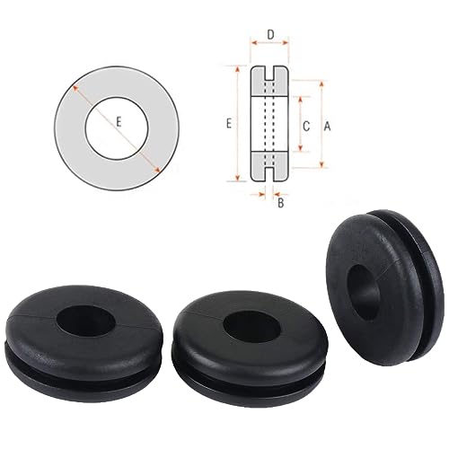 Image of Blanking Closed Rubber Grommets and Open Wiring Grommet 6mm to 40mm (Open Grommets, 6mm)