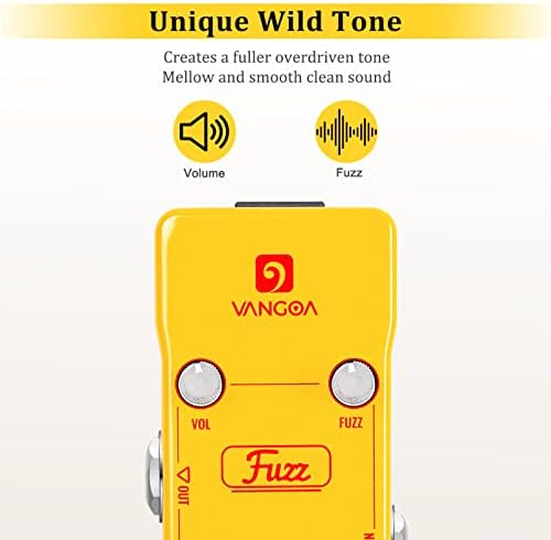 Vangoa Fuzz Pedal Classic Fuzz Guitar Effects Pedal Yellow