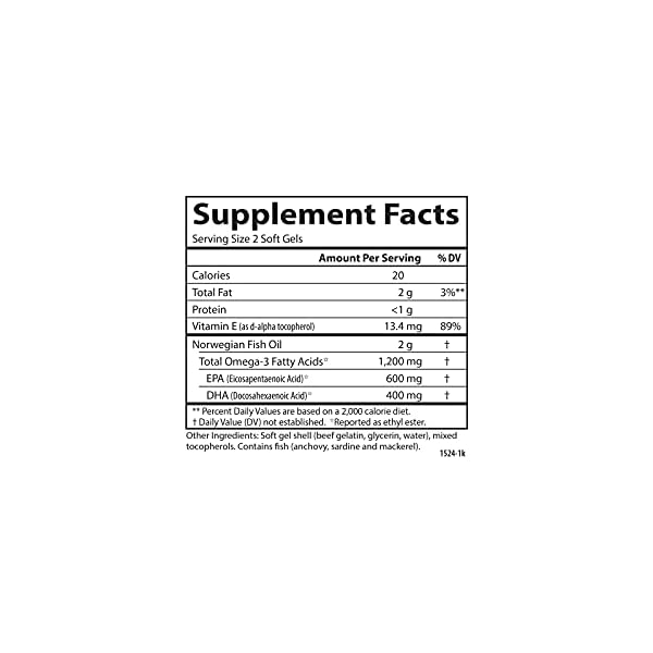 Carlson - Super Omega-3 Gems, 1200 mg Omega-3 Fatty Acids with EPA and DHA, Wild-Caught Norwegian Supplement, Sustainably Sourced Fish Oil Capsules, Omega 3 Supplements, 100+30 Softgels