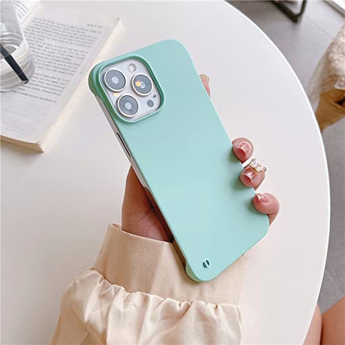 Coque iPhone sans cadre solide et mince en PC mat pour iPhone 14 13 12 11 Pro Max Mini