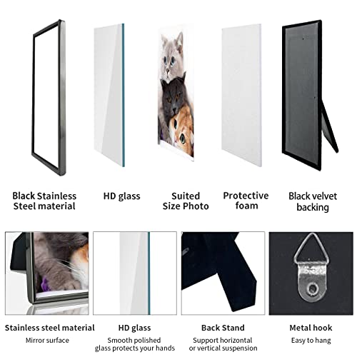 Decanit 5X7 Picture Frame Metal, Thin Edge Photo Frames For Tabletop Display And Wall Mounting,Black #TOP3