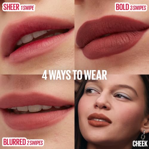 Image of MAYBELLINE Super Stay Teddy Lip Tint, Long Lasting Matte Lipstick For Up To 12HR Wear, Coquettish, 1 Count