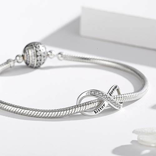 Image of LeeFeel forever mom sister friend charms exquisite rocket bead charms