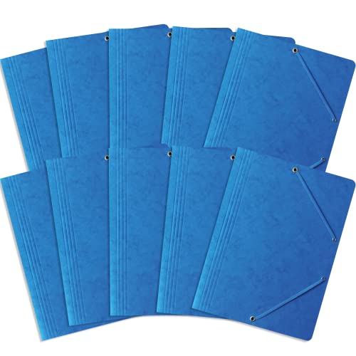 Einschlagmappe/Sammelmappe mit Gummi A4 Bantex, A4, 10 Stück-Packung Blau Cover