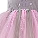 2025 Fashion Girls Animal Cosplay Clothes Kids Cute Halloween Tutu Dresses Baby Sparkling Sequin (Grey, 18-24 Months)