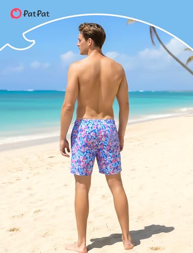 Image of PATPAT Family Matching Swimsuits: Mommy and Me One Shoulder Colorblock Bathing Suits One Piece Swimwear Sets